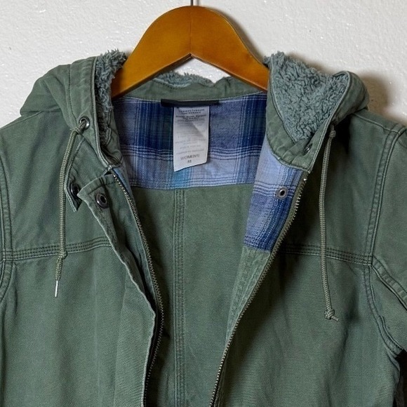 Patagonia Canvas Jacket Women M Olive Green Hooded Utility Gorpcore Outdoor - Picture 3 of 9